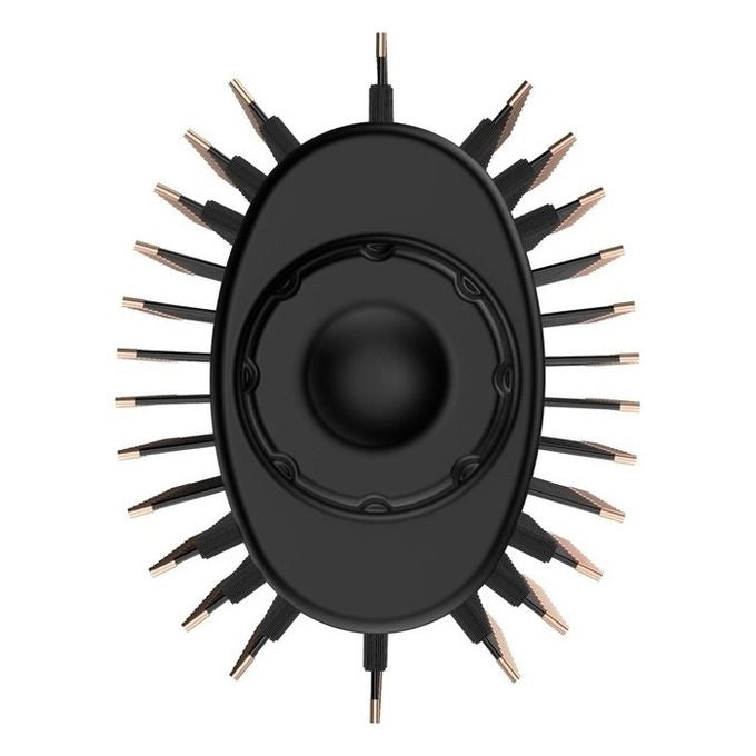 Ga.ma GH4001 Stylish Keration Line Spazzola Asciugacapelli 1100W Ionizzazione 3 Temperature colore Nero Oro
