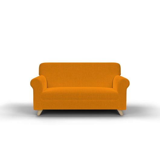 Copridivano Elasticizzato in Tessuto Arancio 2 Posti