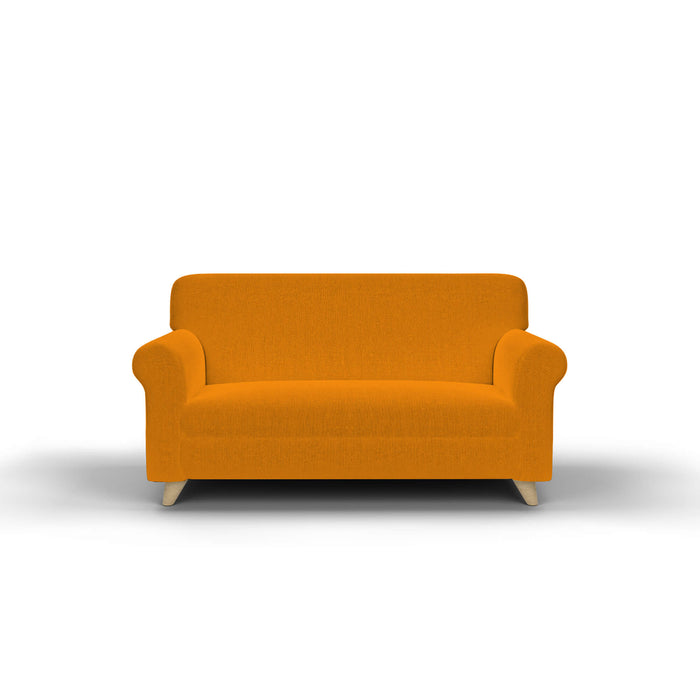 Copridivano Elasticizzato in Tessuto Arancio 2 Posti