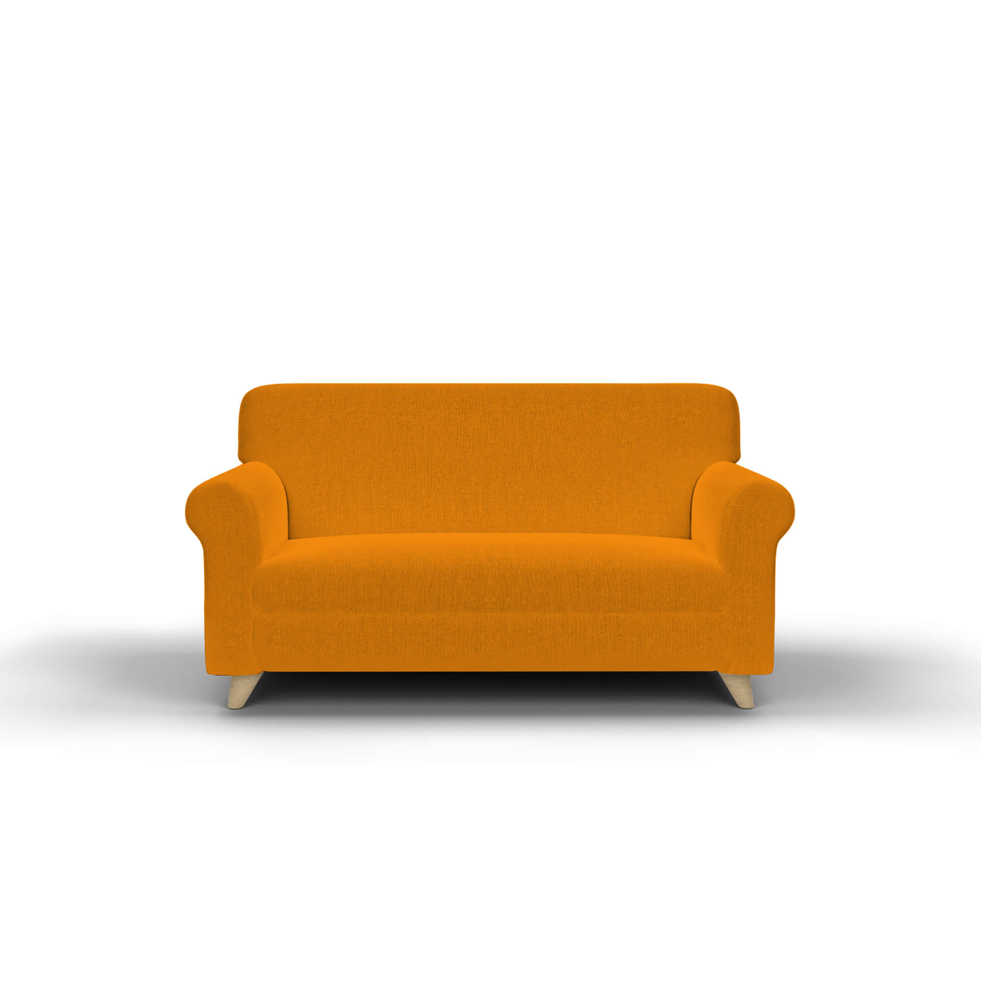 Copridivano Elasticizzato in Tessuto Arancio 1 Posto