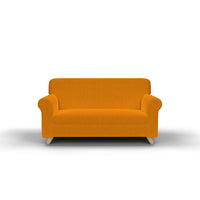 Copridivano Elasticizzato in Tessuto Arancio 1 Posto