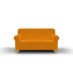 Copridivano Elasticizzato in Tessuto Arancio 1 Posto