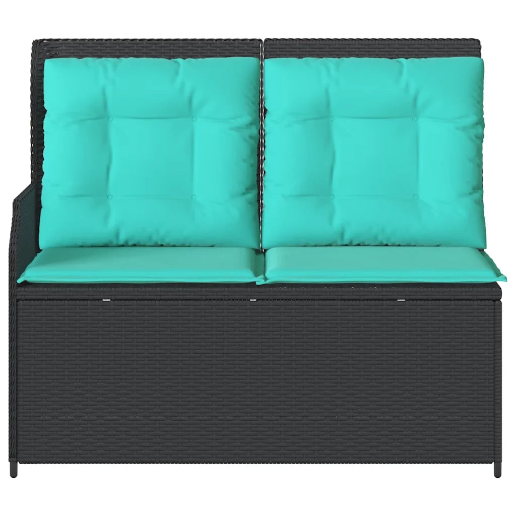 Panchina da giardino Nero polyrattan 3394457