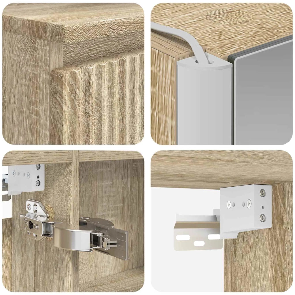 Set di Armadi da Bagno 5 pcs Rovere Sonoma 53 x 15,5 x 70 cm 3407329