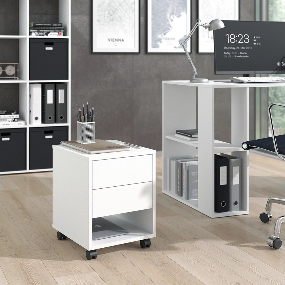 Vicco Contenitore per rotoli Bianco 37 x 37 cm con 2 cassetti