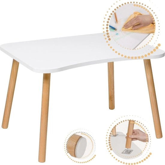 Set di tavolo e sedie per bambini - Mobili di alta qualità - Adatti per bambini - MDF e legno - 70 x 50 x 47 cm