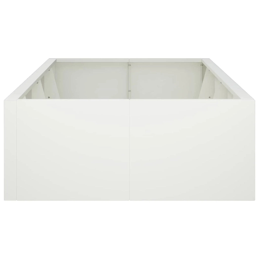 Muro di contenimento 8 pz 300 x 100 x 50 cm Acciaio Bianco 3449255