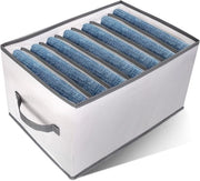 Organizzatore di Vestiti - 7 Comparti Box di Stoccaggio Pieghevole con Partizioni in PP per Abiti, Jeans, Pantaloni e Maglietta