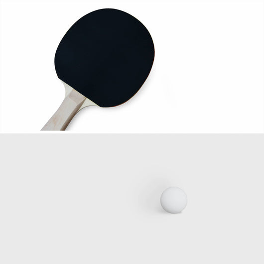 Set di 2 racchette e 3 palline per tavolo da ping-pong, nero/rosso