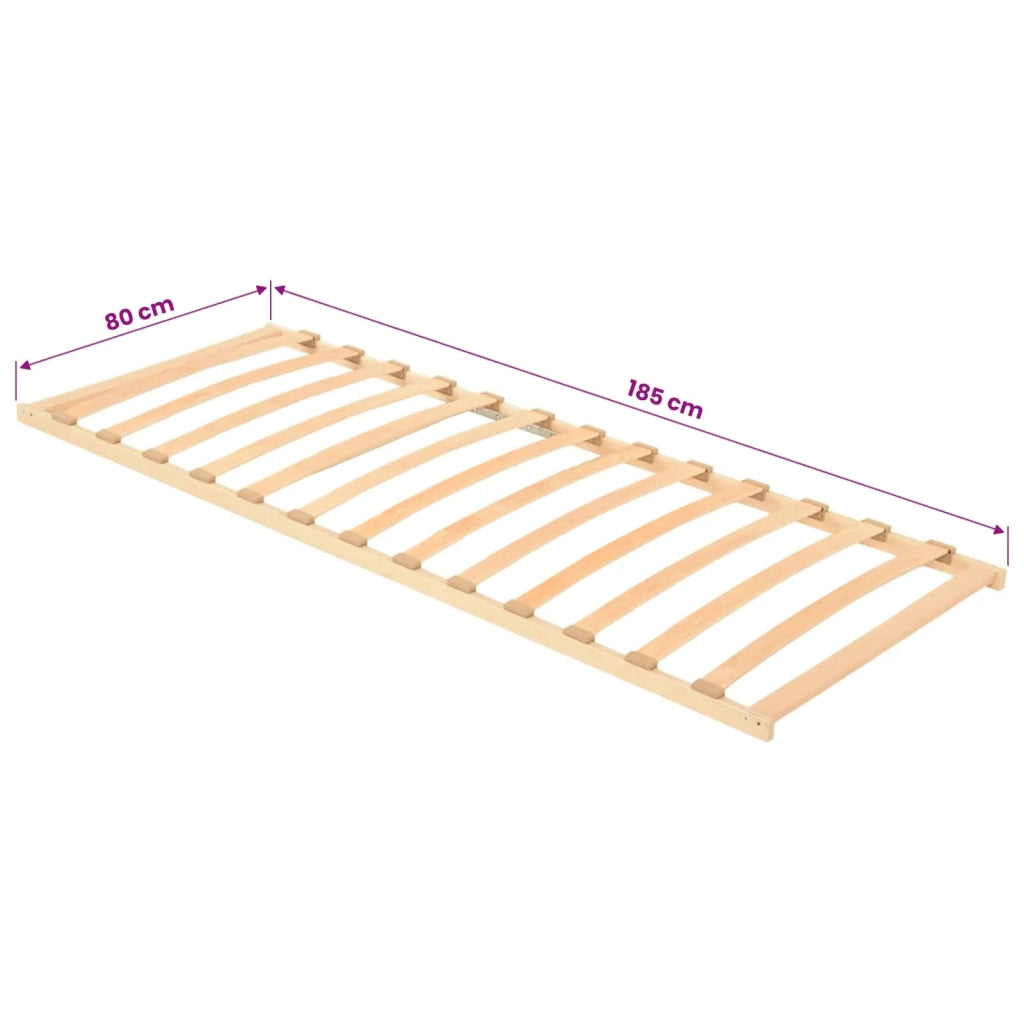 Base a doghe Marrone 80 x 190 cm Legno massello di faggio 42015277