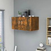 Armadietto da Parete Rovere Fumo 80x39x40 cm Legno Multistrato 815513