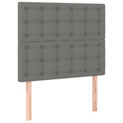 Testiera | Testata Grigio Scuro 80x5x118/128 cm Tessuto