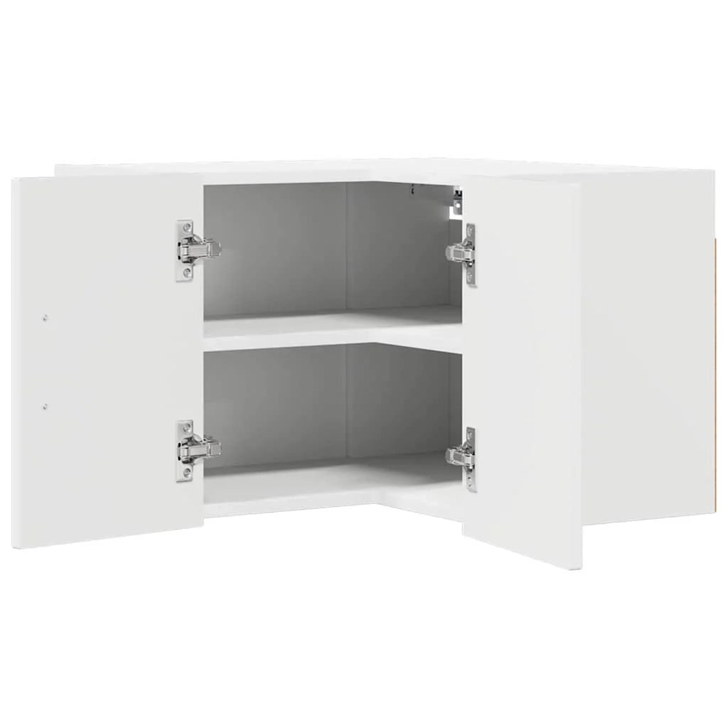 Mobile da cucina moderno con pratico spazio contenitivo 57 x 57 x 40 cm realizzato in legno composito bianco lucido 02_0053978