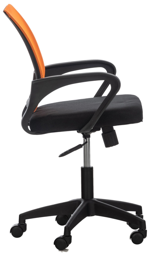 Sedia da ufficio Auburn con ruote arancione