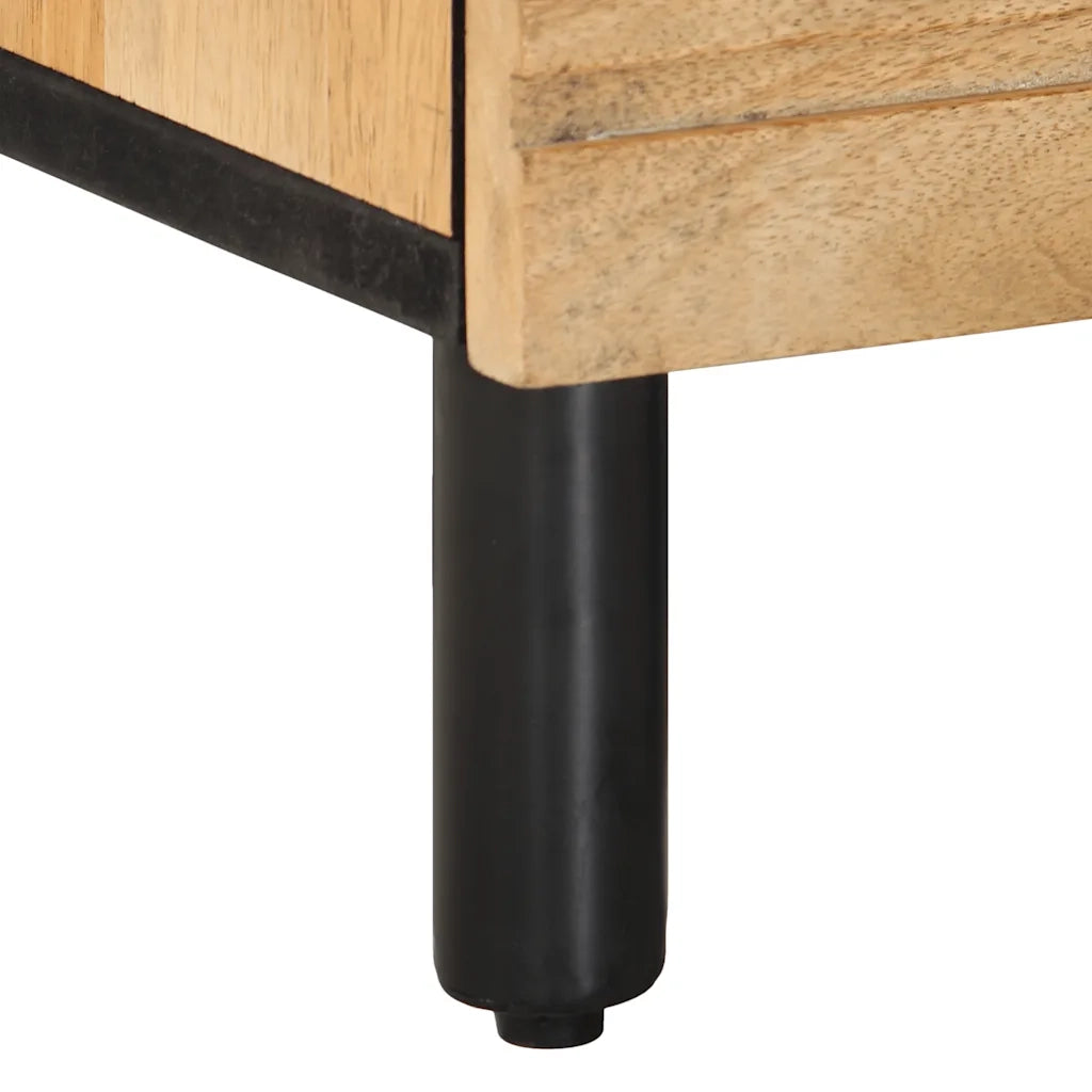 Comodino Marrone 50x33x60 cm in Legno Massello di Mango 4017729