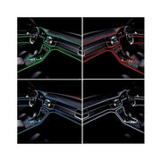 Trade Shop - Striscia Strip Led Per Interni Auto A 12v Fibra Ottica Luce Decorativa Atmosfera - Blu   -5 Mt   -