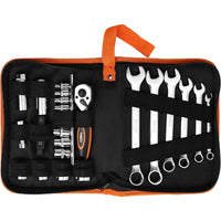 Topex 10-500 set di attrezzi per er moto - 25 pz - custodia in te