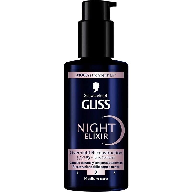 SCHWARZKOPF GLISS NIGHT ELIXIR SIERO RICOSTRUZIONE NOTTURNA 100 ML SIERO CAPELLI CON COMPLESSO IONICO