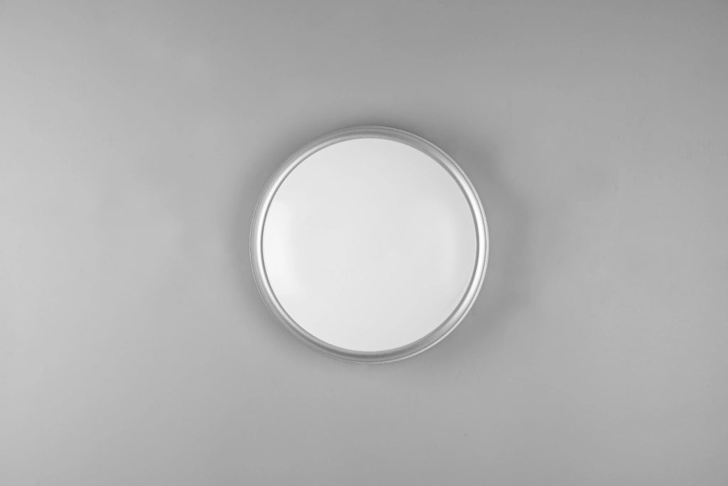 Plafoniera bagno LED Trio Clarimo argento 33cm IP44