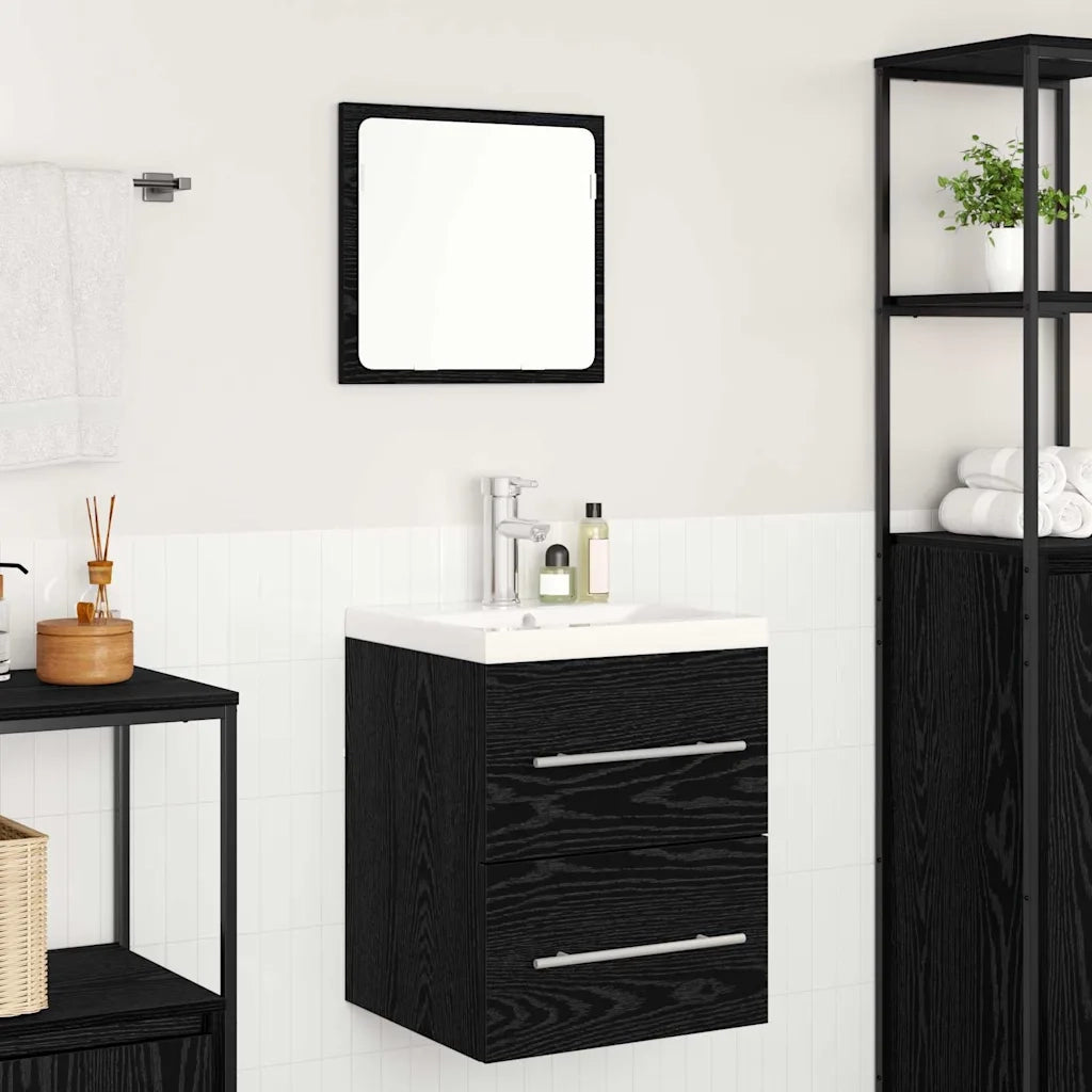 Armadio per Lavabo da Bagno Rovere Nero 41 x 38,5 x 48 cm 3415986