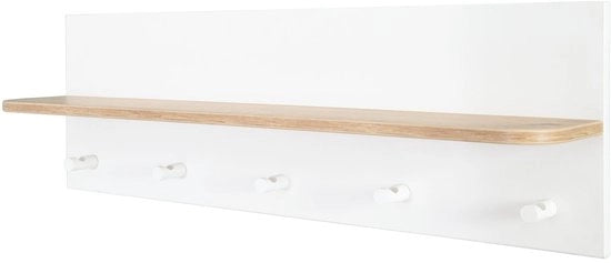 Supporto a muro con 5 ganci e pannelli, dimensioni: 29 x 90 x 16,5 cm
