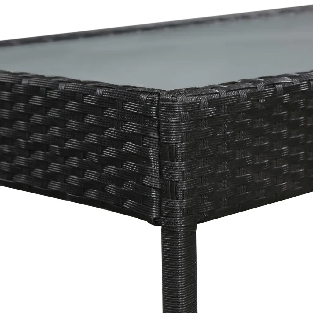 Set Divani da Giardino 5 pz con Cuscini in Polyrattan Nero cod mxl 34571