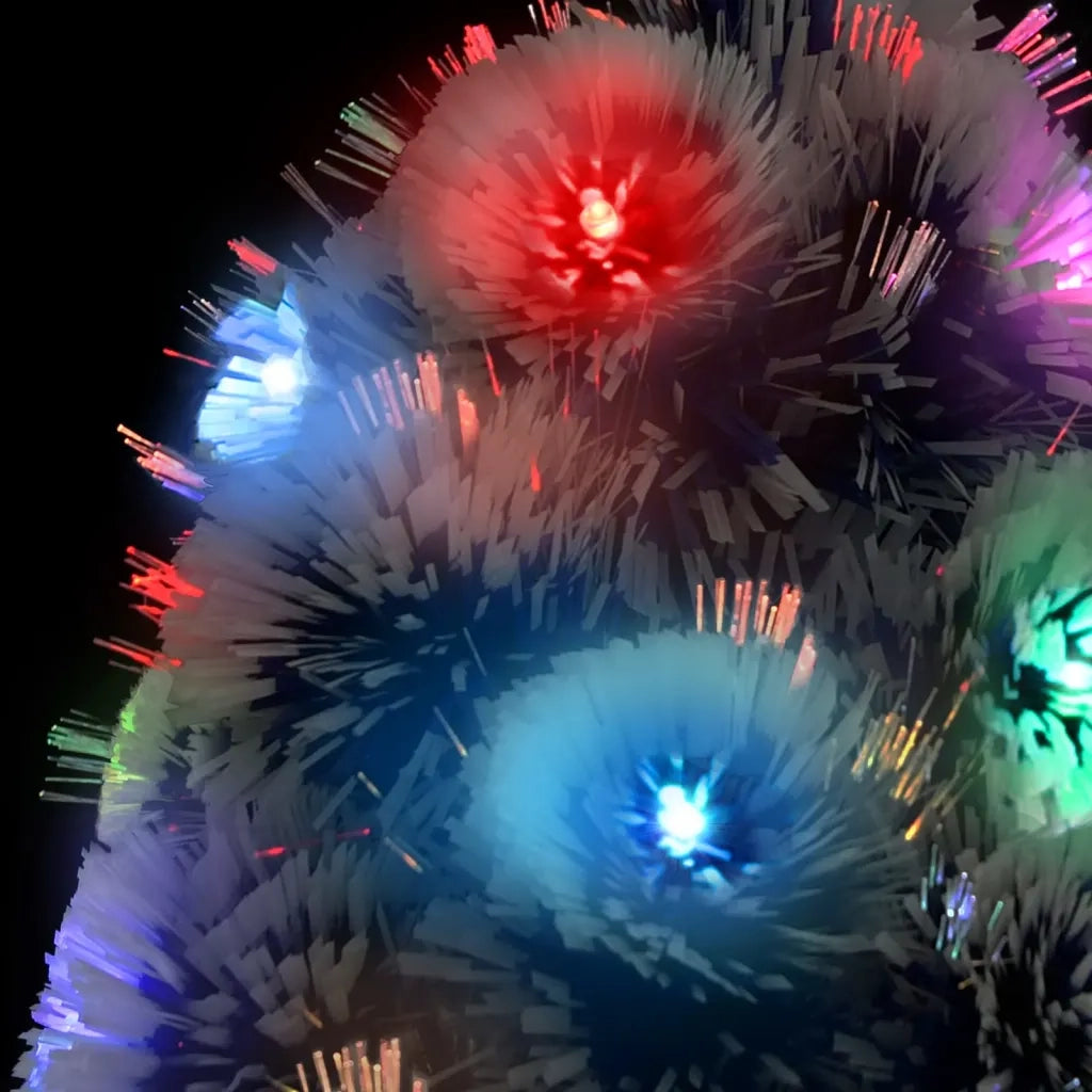 Albero Natale Preilluminato Bianco e Blu 240 cm in Fibra Ottica 328459