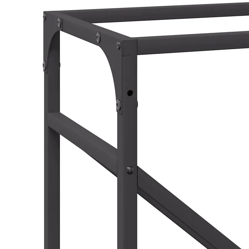 Rastrelliera per Legna da Ardere Nera 40x25x100 cm 864331