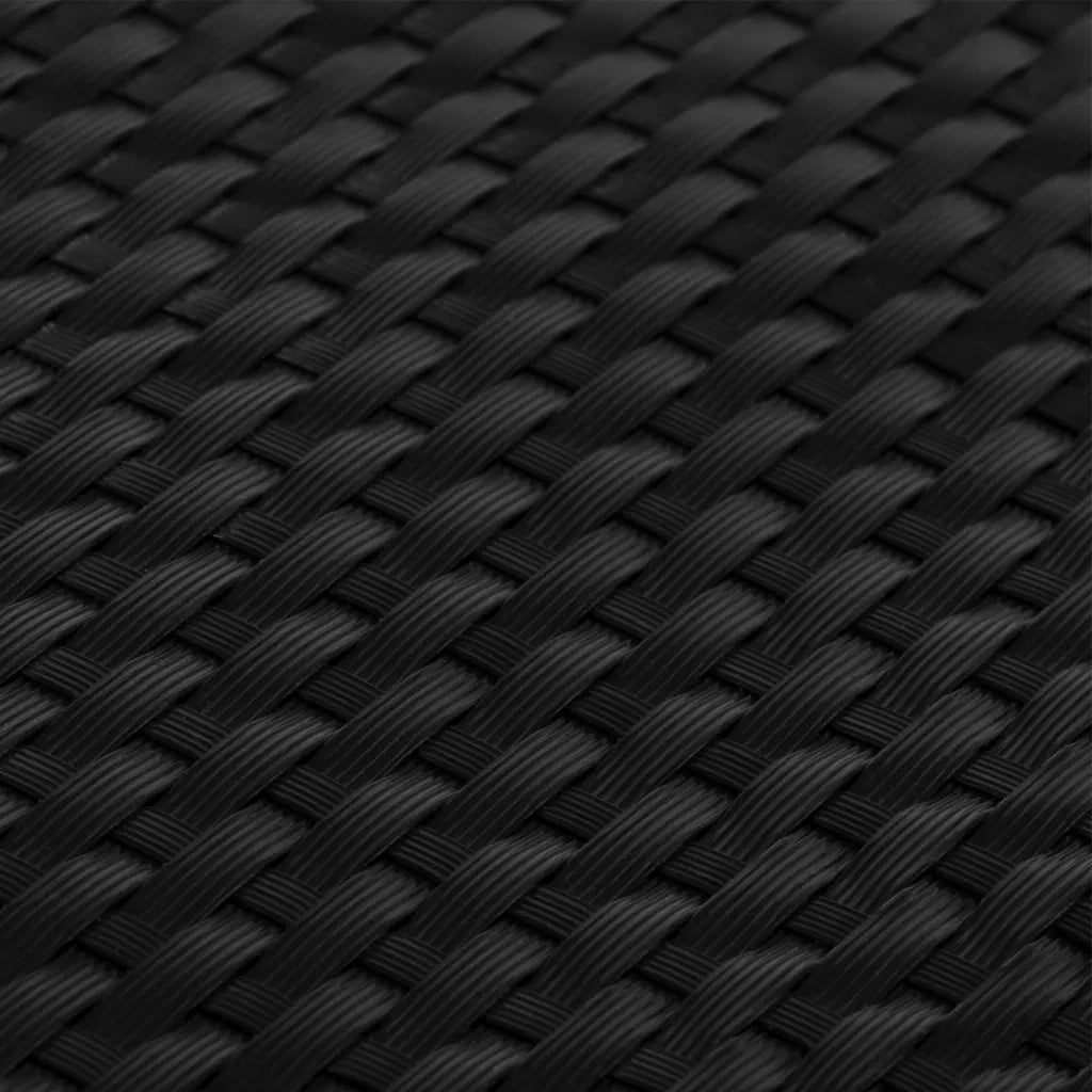 Schermi da Balcone 5 pz Neri 255x19 cm in Polyrattan