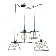 Lampadario 4 luci ROXANE nero