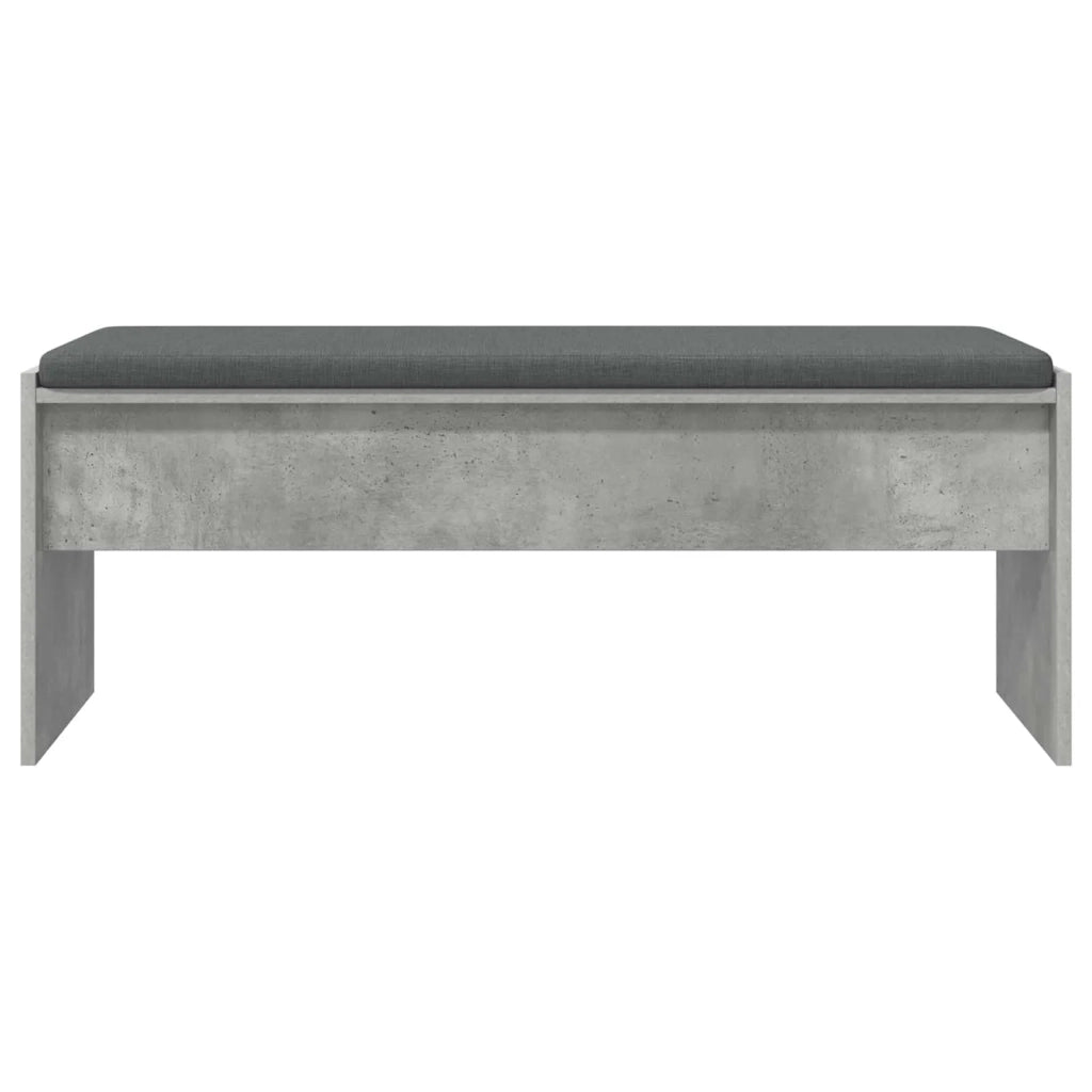 Panca per ingresso con cuscino Grigio cemento 103 x 38 x 40 cm