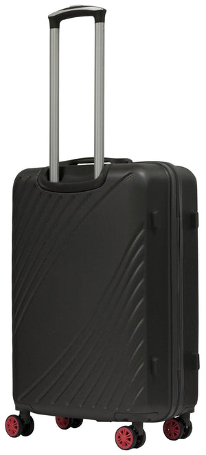 Trolley Valigia Media Rigida in ABS 4 Ruote TSA Ravizzoni Fresh Antracite e Fucsia