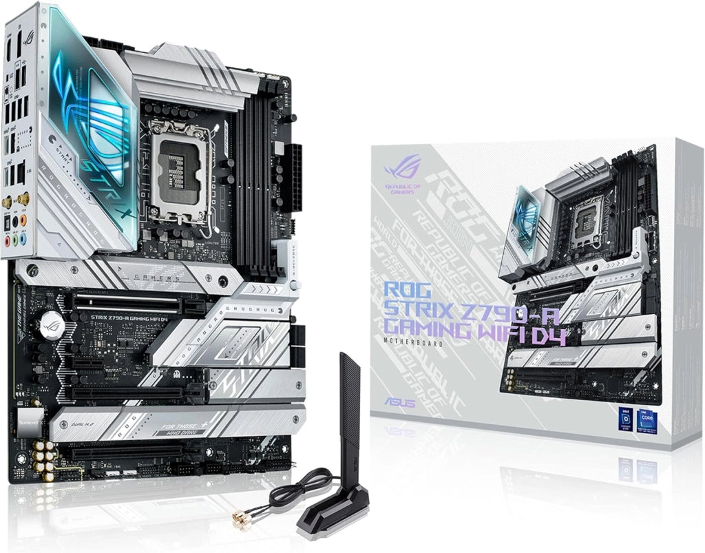 ROG STRIX Z790-I GAMING WIFI Scheda Madre Gaming Mini-ITX, Intel Z790, LGA1700, DDR5, PCI 5.0, WiFi 6E (802.11ax), Intel 2.5Gb Ethernet, 2xM.2, 2xSATA 6GB/s, Aura Sync RGB, Nero