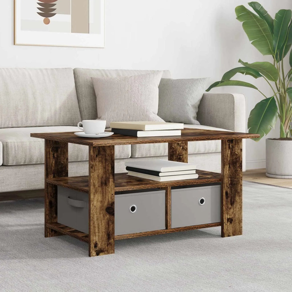Tavolino da salotto con cassetto Rovere fumé 77 x 55 x 42 cm 8000416