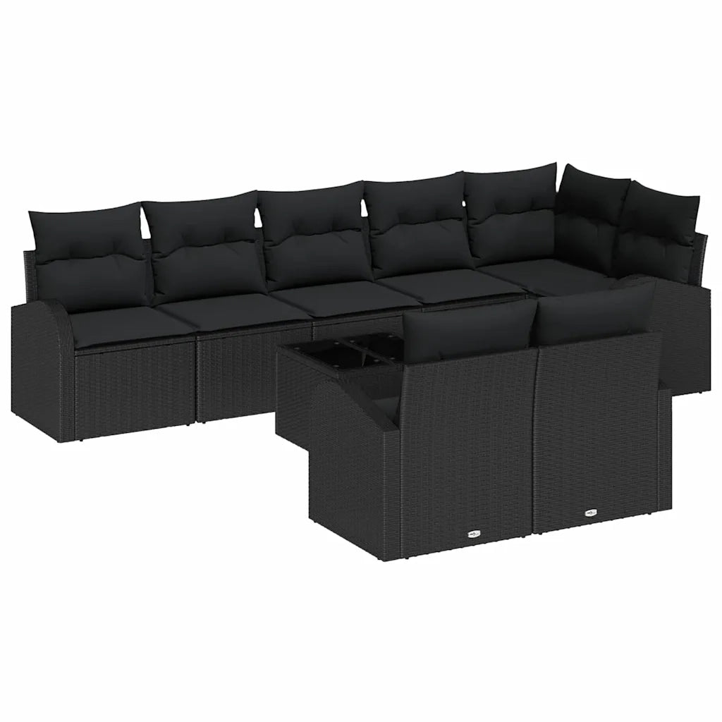 Set Divano da Giardino 9 pcs polyrattan