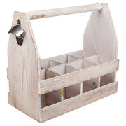 Portabottiglie in legno marrone 37x19x33h