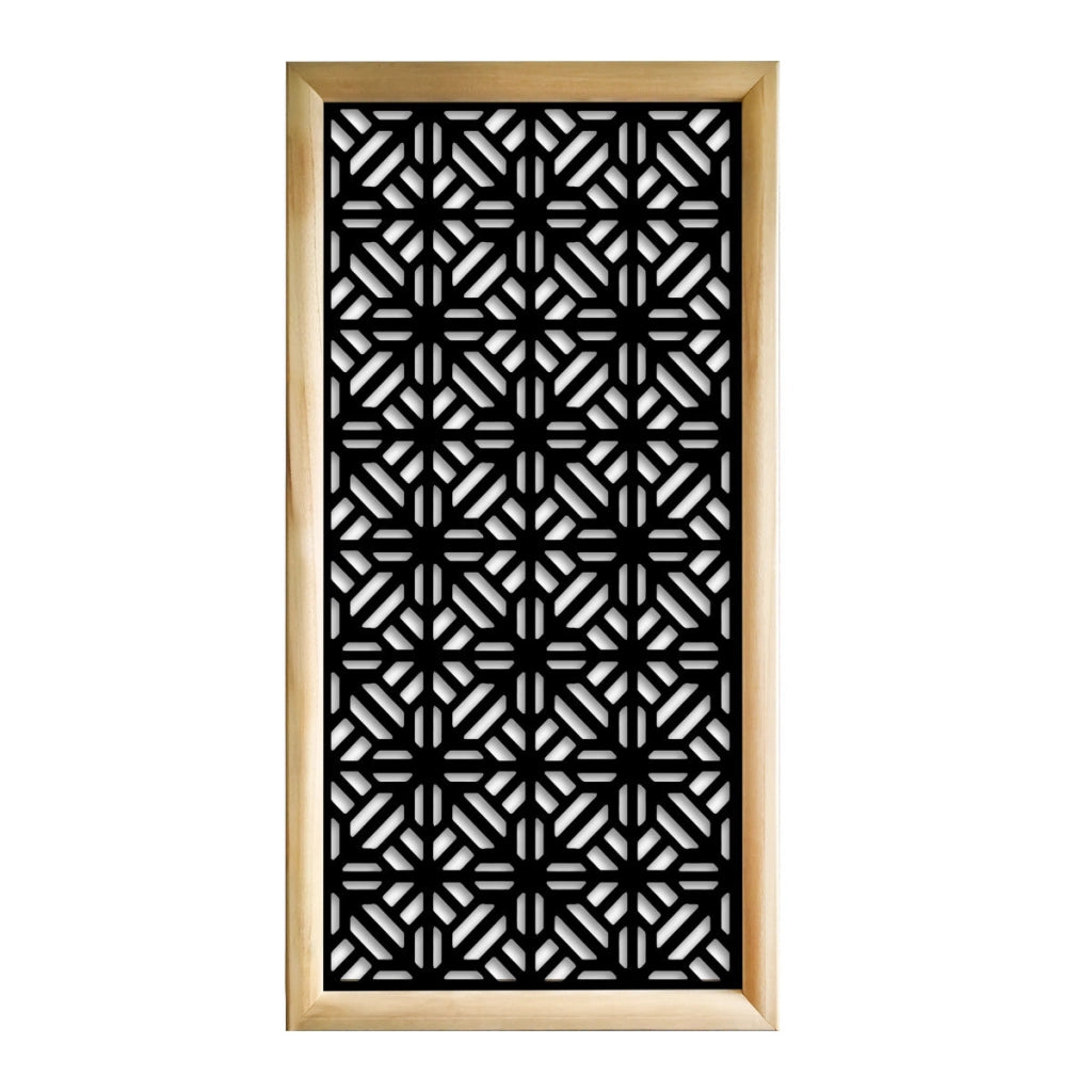 STOCCOLMA - Moduli Decorativi in Legno e PVC Misura: 73x148 cm, Colore: nero