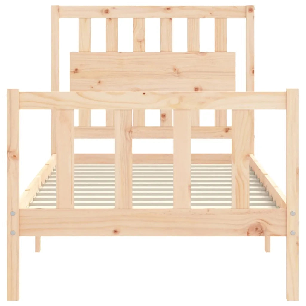 Giroletto senza Materasso-Struttura Letto 90x200 cm in Legno Massello di Pino 783431