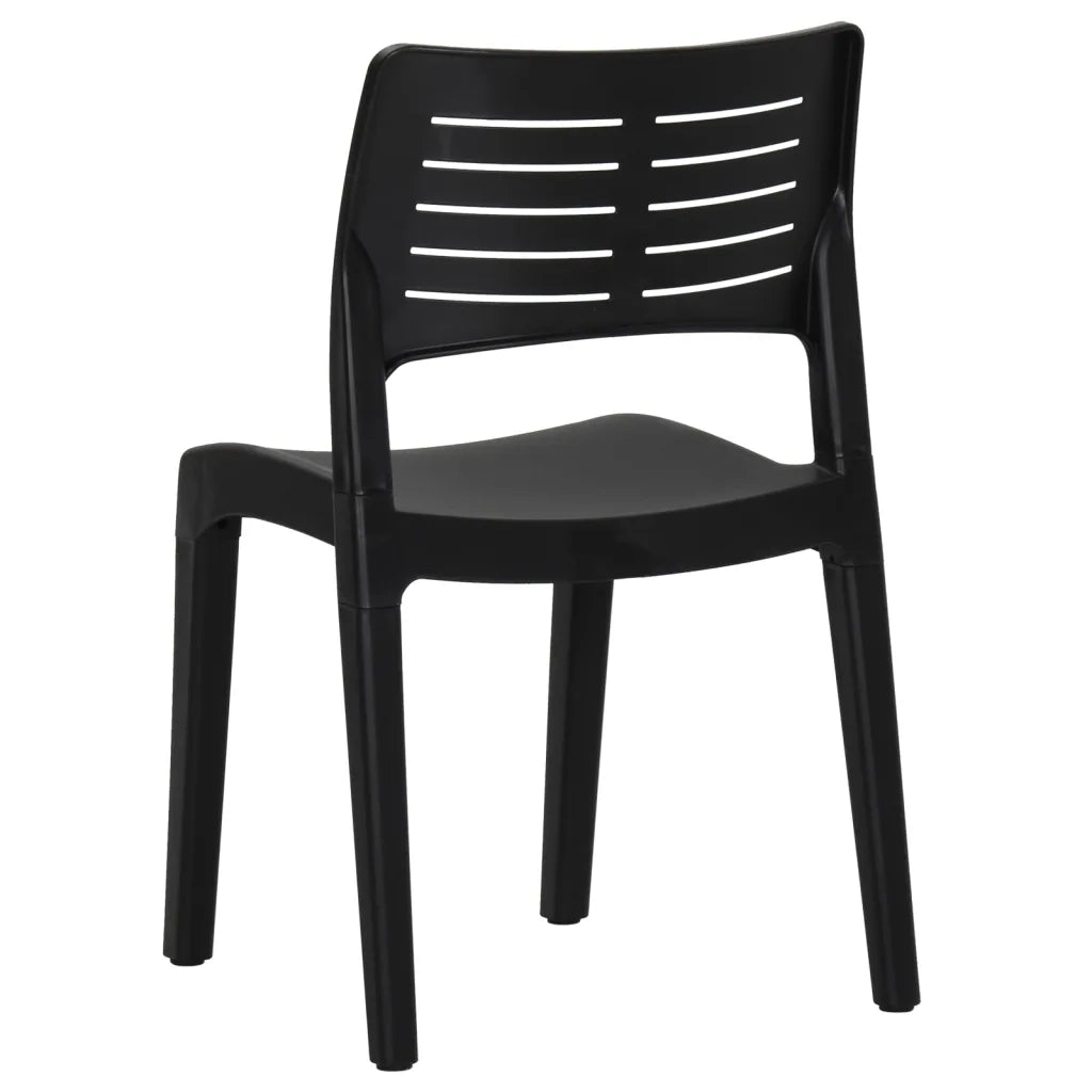 Sedie da Giardino 2 pz in Polipropilene Antracite 317728