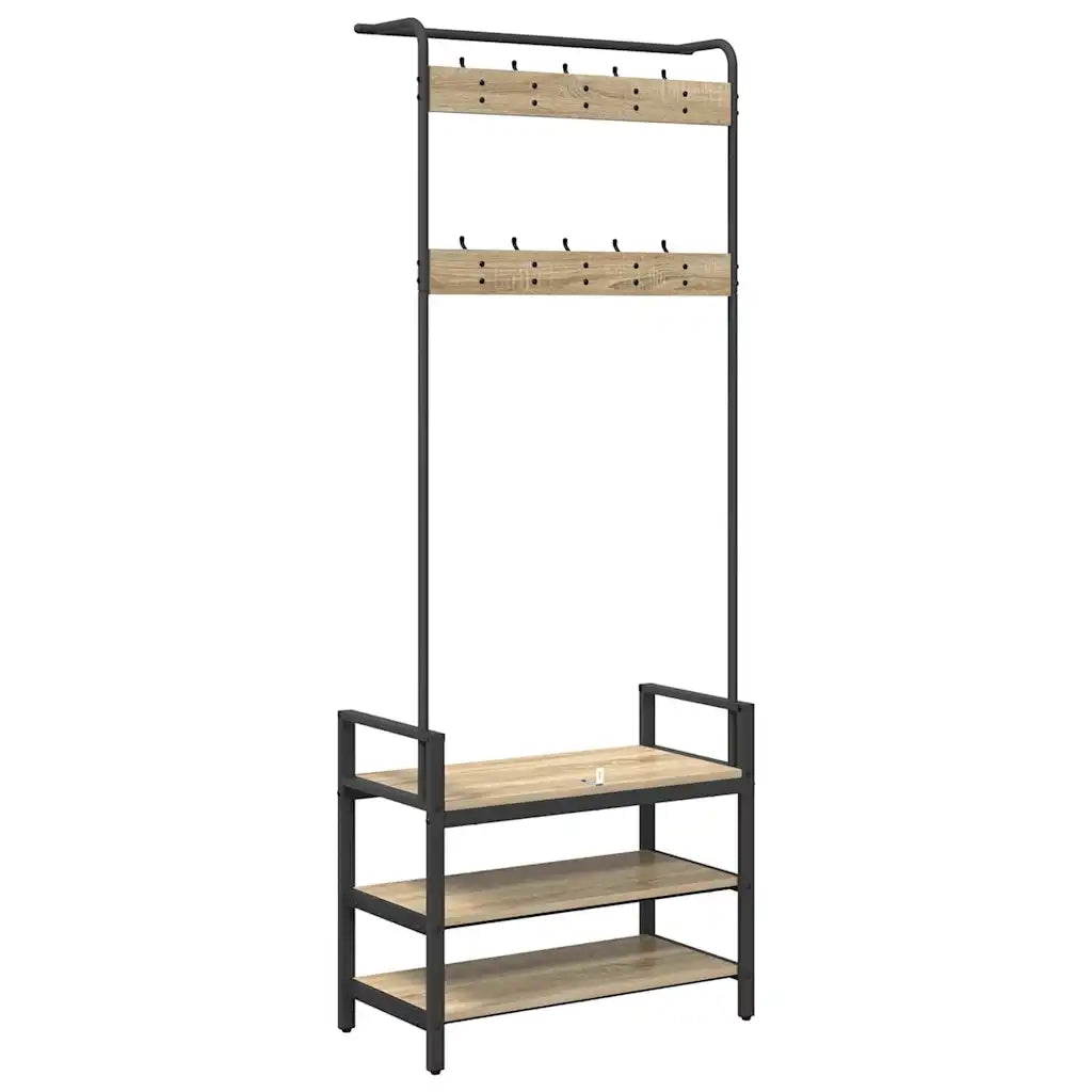 Appendiabiti Rovere Sonoma 75 x 34 x 184 cm Legno multistrato 879954