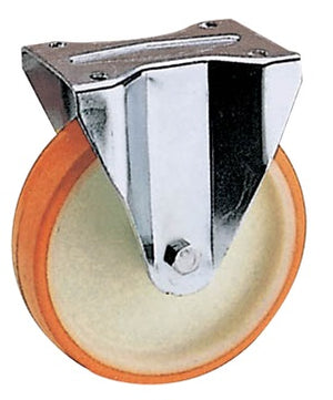 RUOTA NYLON VULCOLAN PIASTRA FISSA BOCC.MM.125 ART.91NP