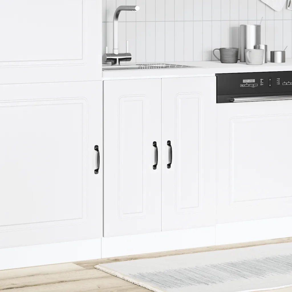 Mobile base lavello-Armadietto da bagno Kalmar Bianco 60x46x81,5 cm in Truciolato