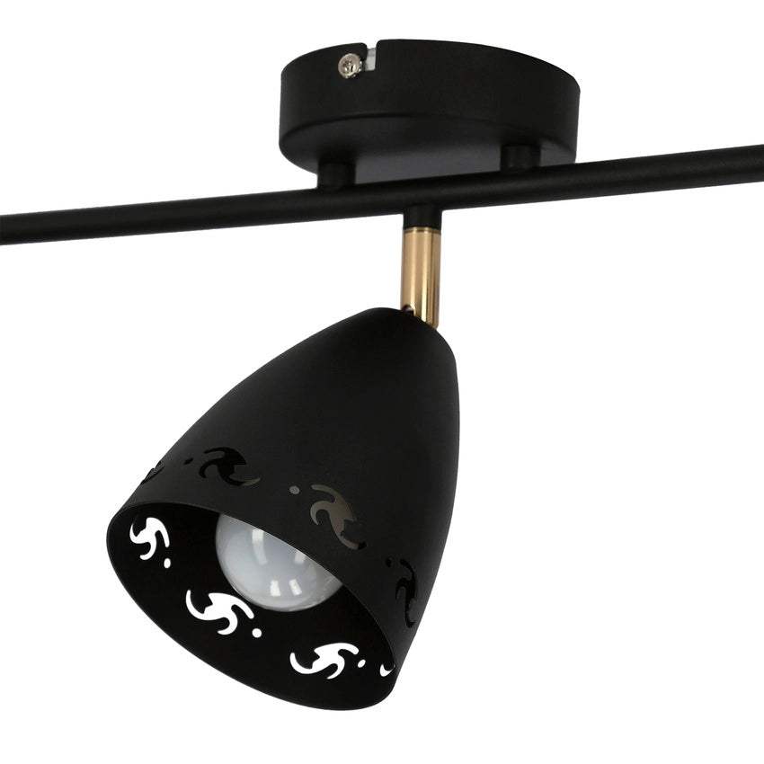 Plafoniera Candellux Coty 93-67173 3xE14 70cm nero/oro