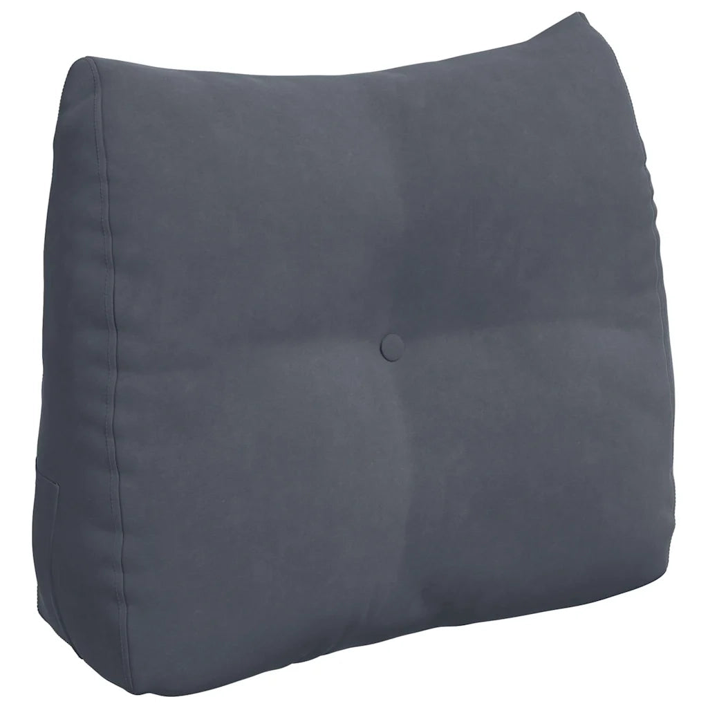 Cuscino per Schiena Grigio scuro 60 x 24 x 50 cm Velluto