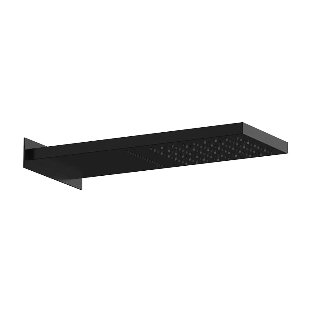 Soffione doccia a parete a 2 getti in acciaio inox