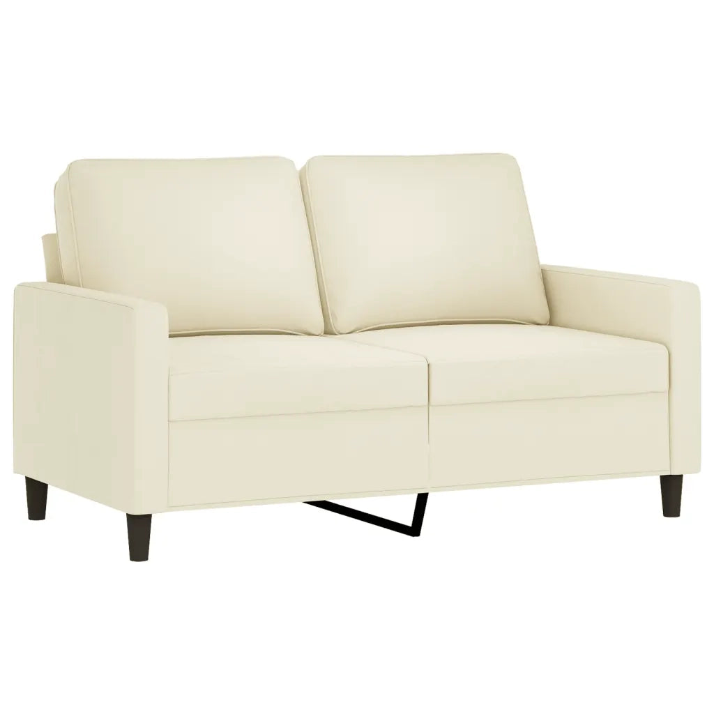 Set di Divani 3 pz con Cuscini Crema in Velluto 3201962