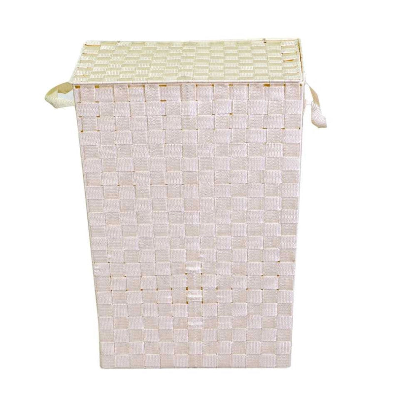 Cestone poliestere crema rettangolare cm 40x30h53