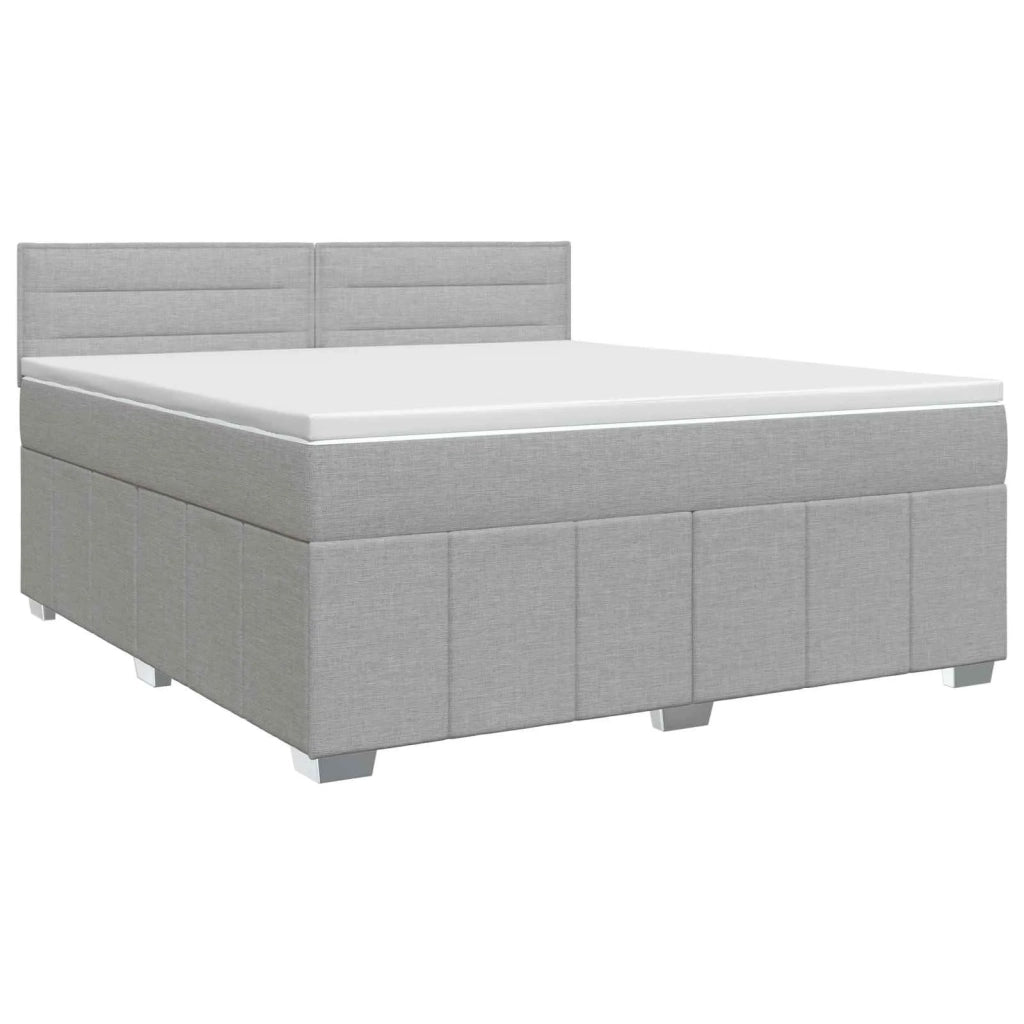 Letto box spring con materasso Grigio Chiaro 140 x 190 cm 3451199