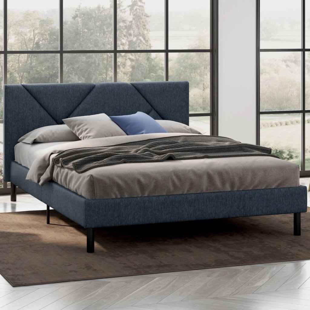 Morpheus, Letto Matrimoniale Dimensione Materasso 160x190 cm, blu