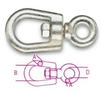 TORNICHETTI GIREVOLI ZINCATI MM.10 ROBURT.MARCHE ART.8114